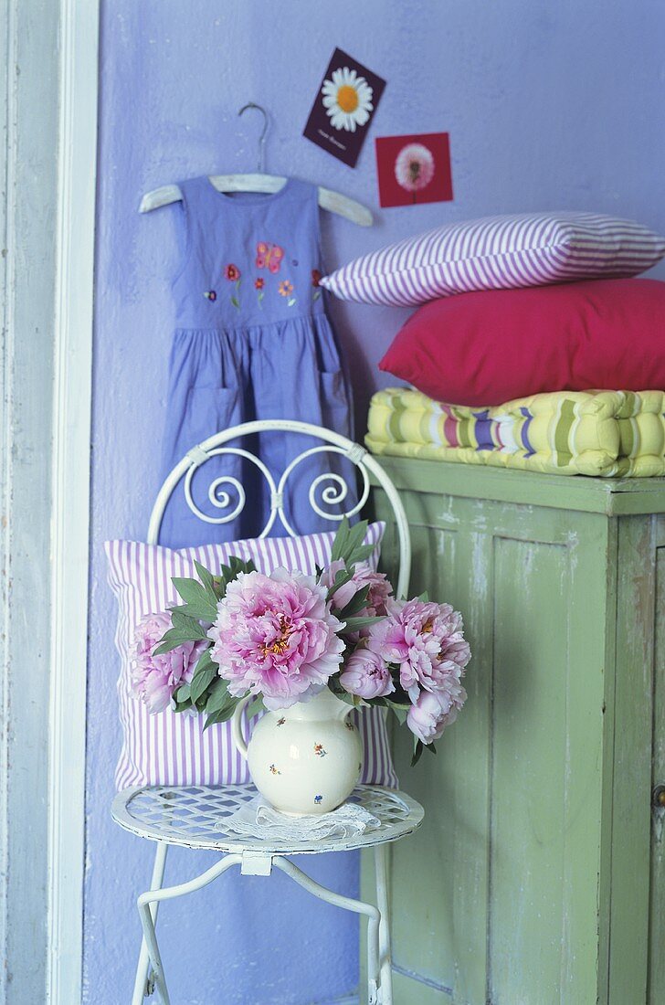 Peonies in a child's room