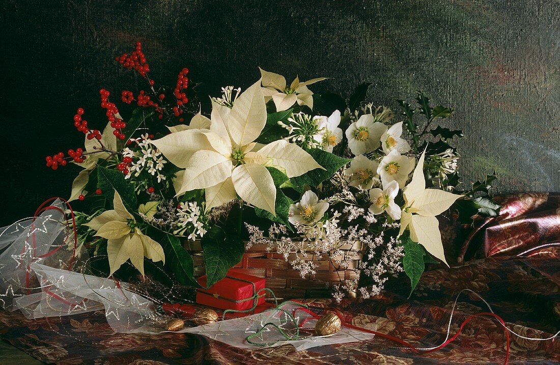Christmas bouquet with white Christmas star