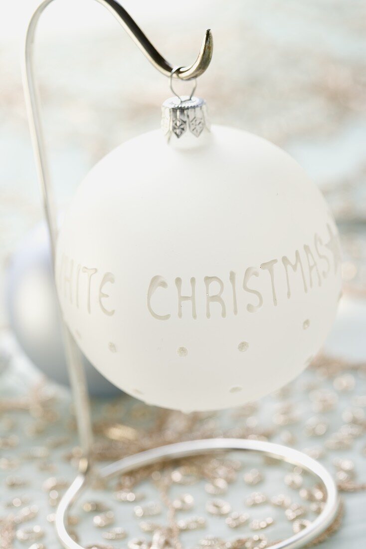 White Christmas bauble