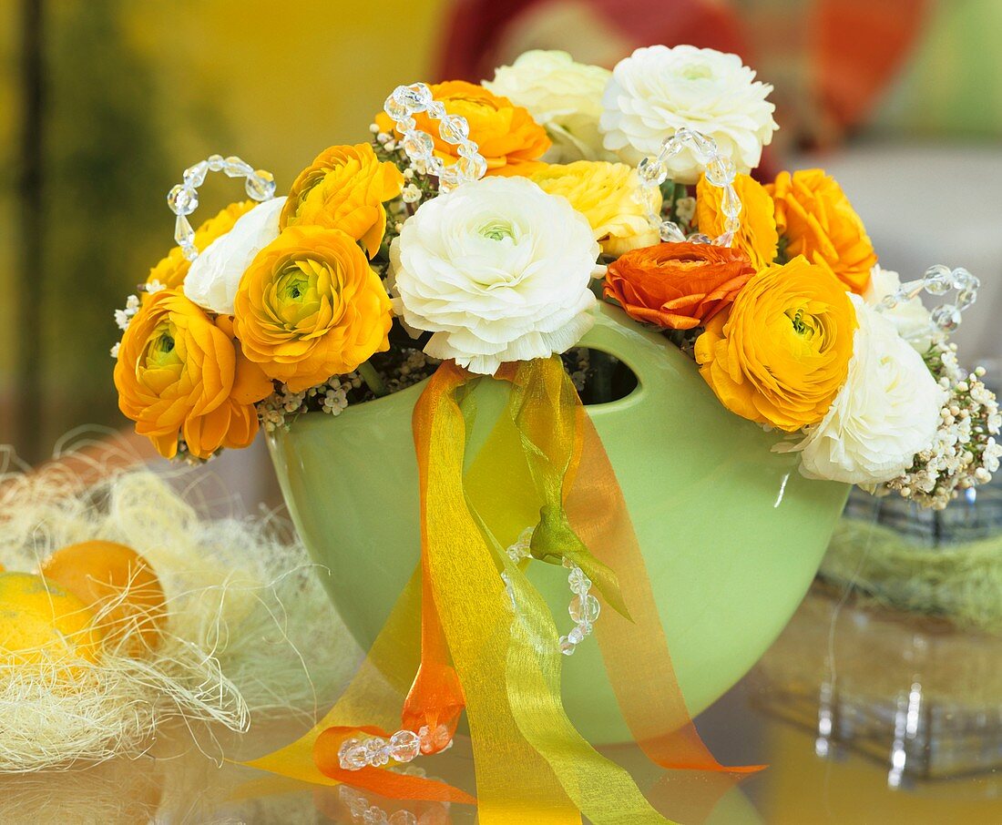 Ranunculus and Viburnum