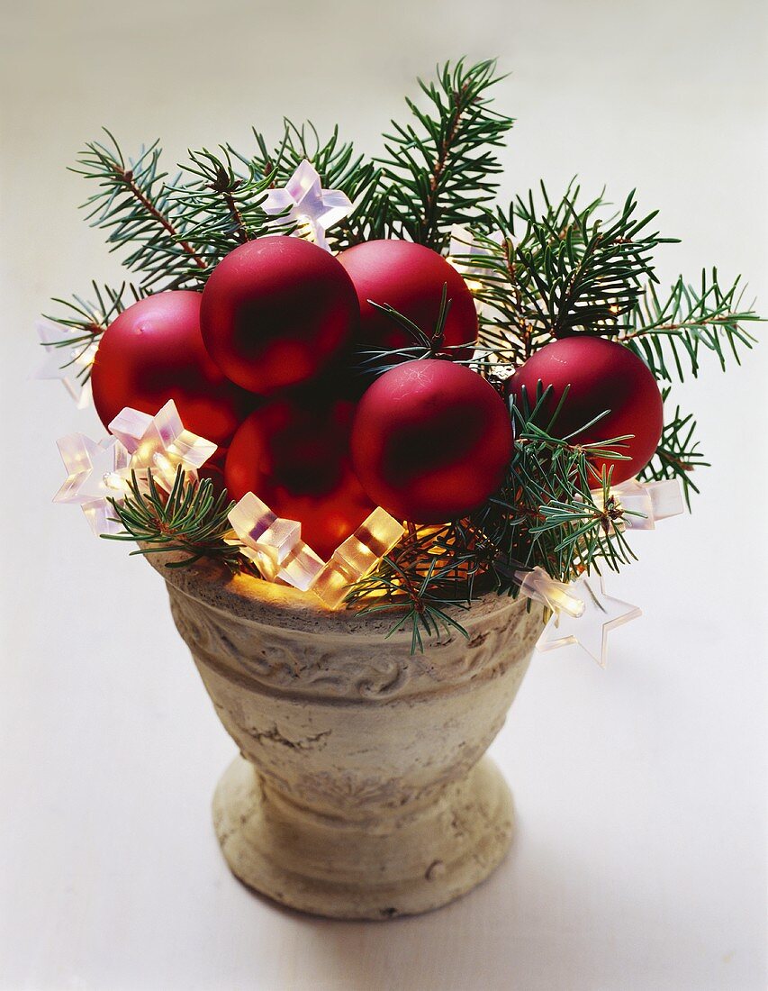Christmas arrangement with Christmas baubles