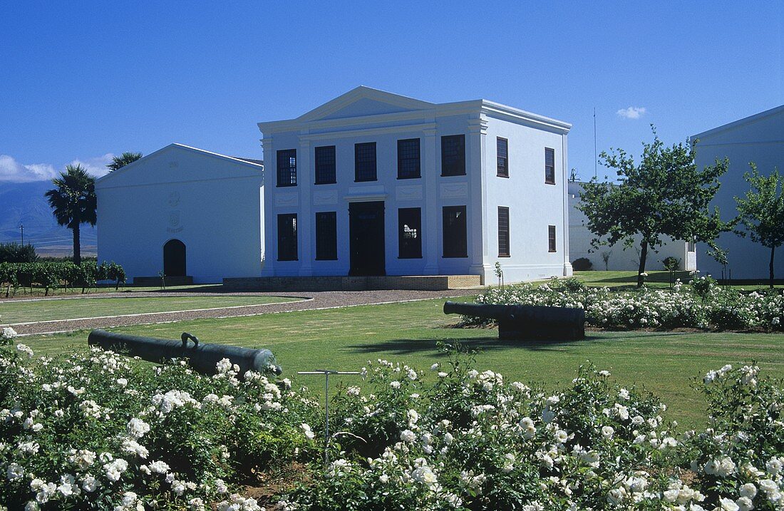 Das Westhof Estate-Gebäude in Robertson, Südafrika