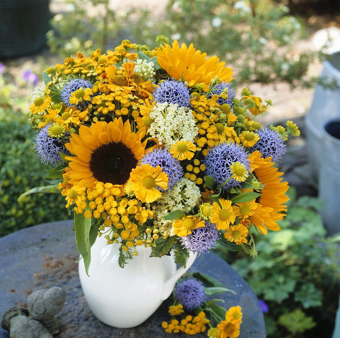 Vase of summer flowers