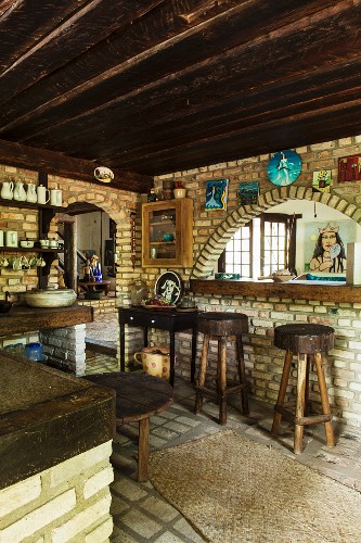 Kitchen In Brazilian Cult House With Kup Zdjęcia 11224152 Kitchen In Brazilian Cult House With