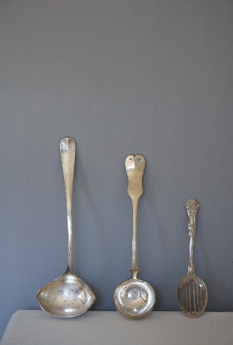 silver ladle spoon