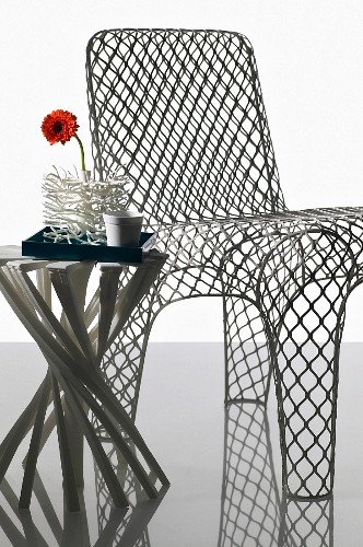 wire leg side table