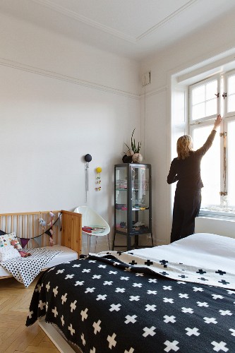 cot in bedroom