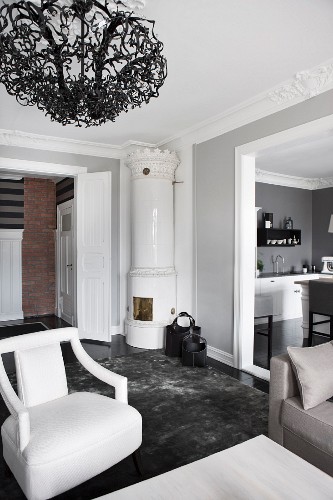 Eckkamin Bilder – Interior Design-Fotos kaufen living4media