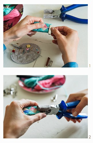 How to make embroidered key rings