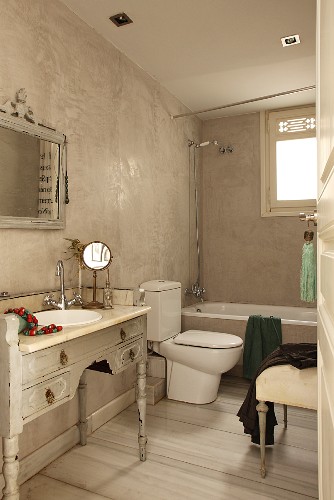 Vintage Bathroom With Sink Integrated Image 11079084 Vintage Bathroom With Sink Integrated