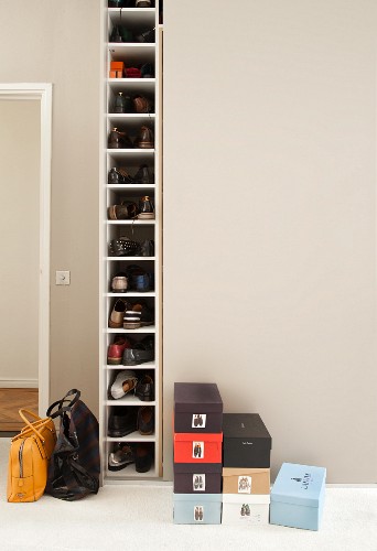 tall narrow shoe cabinet