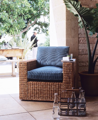 Rattan Armchair With Cushions On Image 12308542 Living4a - Patio Rattan Chair Cushions Rattan Armchair With Cushions On Image 12308542 Living4a - Patio Rattan Chair Cushions