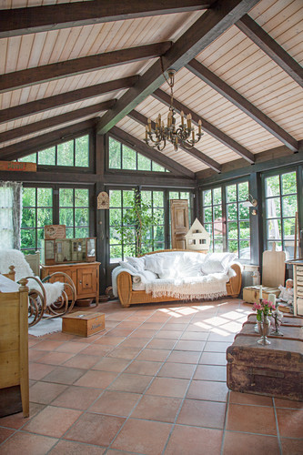 Wintergartenverglasung Bilder – Interior Design-Fotos kaufen living4media