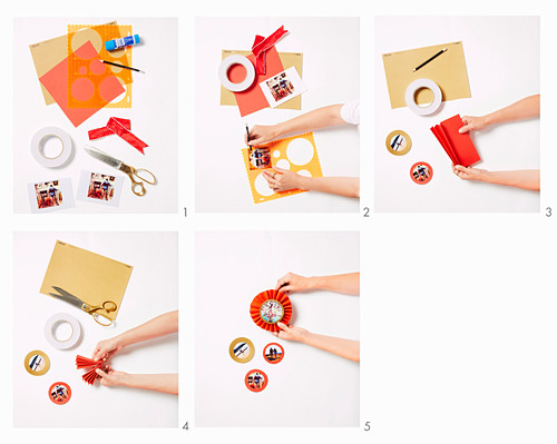 Anleitung für Geschenkanhänger mit rund ausgeschnittenen Fotos