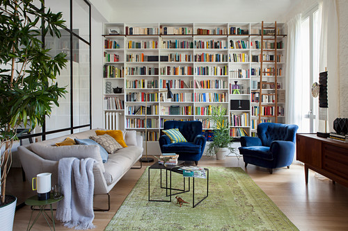 Bücherwand Bilder – Interior Design-Fotos kaufen living4media