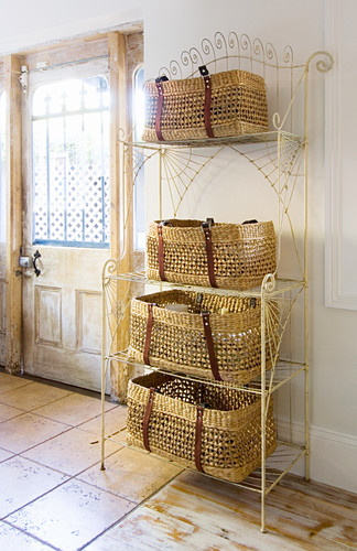 square baskets for shelves