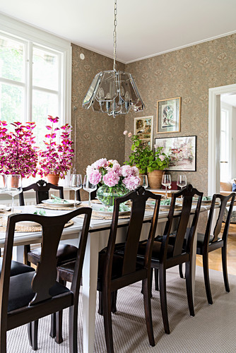 Set Table And Old Chairs In Dining Room Image 12577186 Living4a - Dining Table Furniture Wallpaper Set Table And Old Chairs In Dining Room Image 12577186 Living4a - Dining Table Furniture Wallpaper