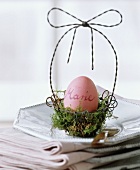 Easter nest as place cards