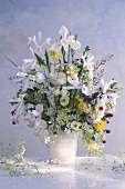 Bouquet of white irises