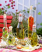 A selection of herb oils