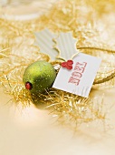 Christmas tree ornament with card
