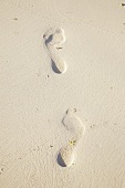 Foot prints in sand