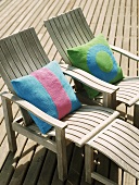 Loungers with scatter cushions