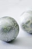 Silver Christmas baubles