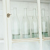 Bottles in a cabinet