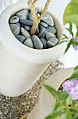 Pebbles in planter