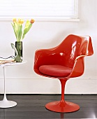 Red plastic armchair