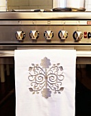 Gas cooker and tea towel