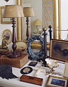 Various antique ornaments in bedroom