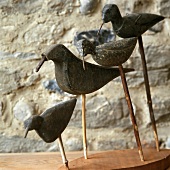Watvögel/Wasservögel aus Holz