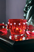Tealight in red glass