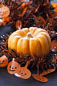 Pumpkin with Halloween garland