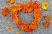 A heart of marigolds
