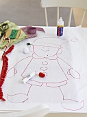 Materials for making a Christmas sack