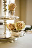 Roses in Silver Bowls