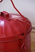 Red waste bucket
