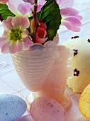 Spring flowers and Easter eggs