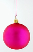 A pink Christmas bauble