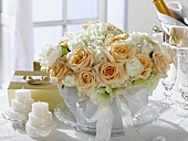Romantic arrangement of roses