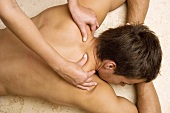 Man having his back massaged