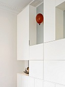 White fitted shelving
