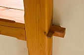 Modern wood joint using traditional carpentry craftsmanship