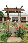 Garden gate leading to villa