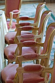 Antique chairs in hotel restaurant