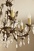 Chandelier with crystal droplets