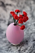 Miniature, decorative in pink egg